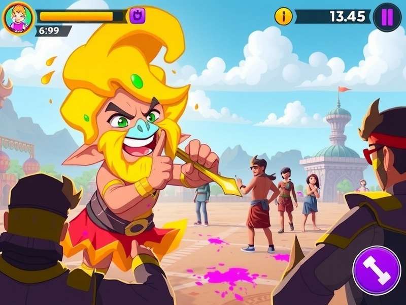 Colorful Holi Clash gameplay screenshot